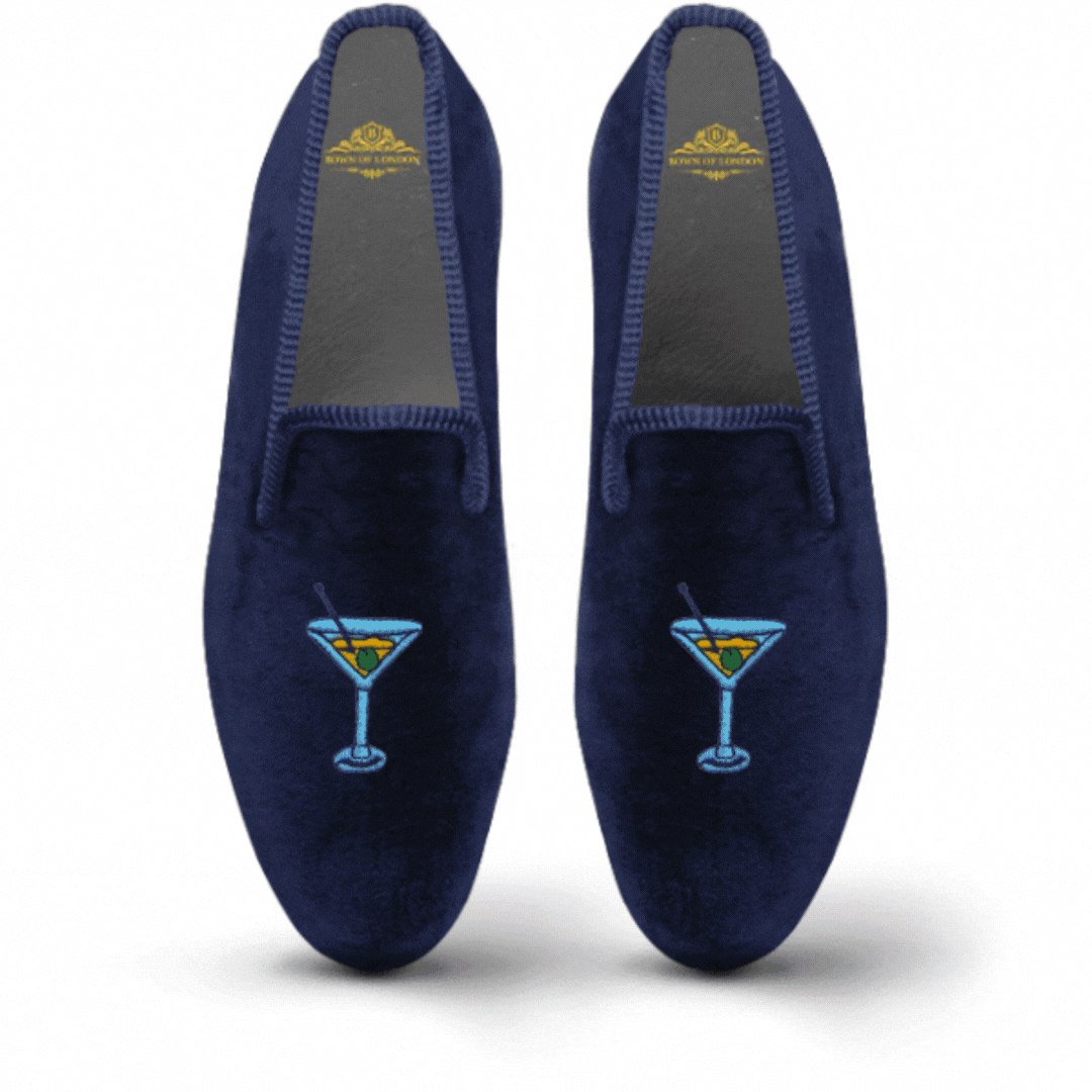 Natisco Custom Men's Velvet Loafers – Personalized Slip-On Dress Shoes