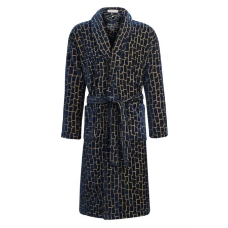 Natisco Men’s Agean Dressing Gown – Luxury Soft Lounge Robe