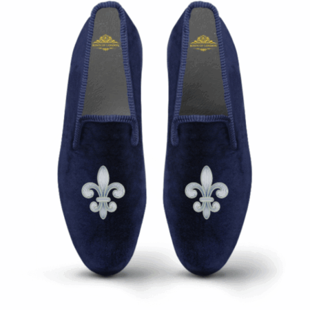 Natisco Men's Velvet Loafers – Fleur Edition Slip-On Dress Shoes